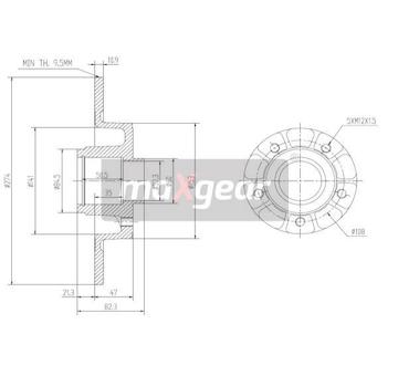 Brzdový kotouč MAXGEAR 19-1276