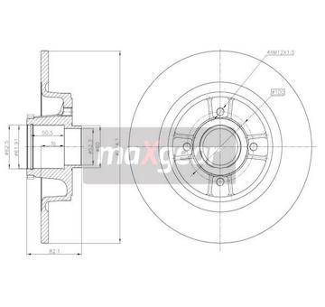 Brzdový kotouč MAXGEAR 19-1278