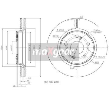 Brzdový kotouč MAXGEAR 19-1284