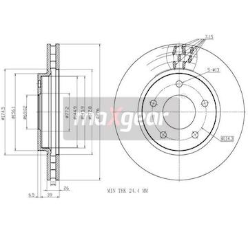 Brzdový kotouč MAXGEAR 19-1289
