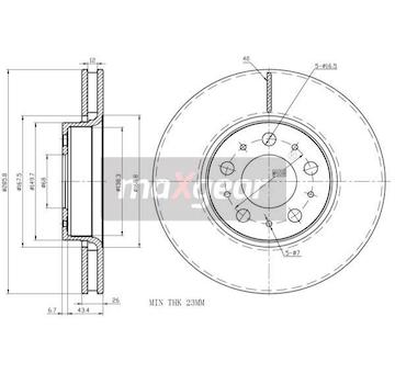 Brzdový kotouč MAXGEAR 19-1296