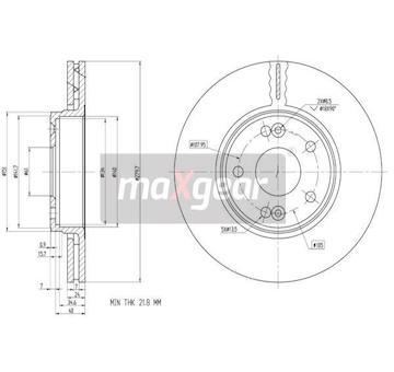 Brzdový kotouč MAXGEAR 19-1299