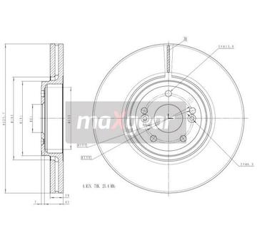 Brzdový kotouč MAXGEAR 19-1300
