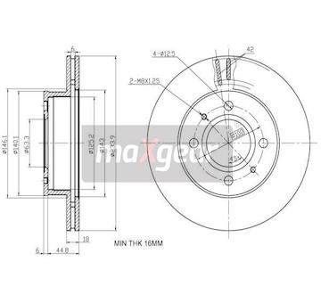 Brzdový kotouč MAXGEAR 19-1302