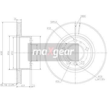 Brzdový kotouč MAXGEAR 19-1321