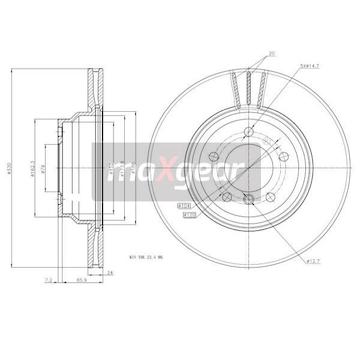 Brzdový kotouč MAXGEAR 19-1322