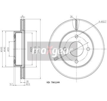 Brzdový kotouč MAXGEAR 19-1323