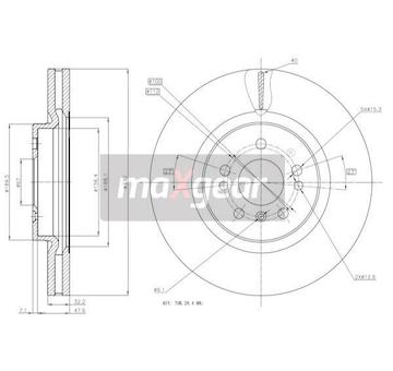 Brzdový kotouč MAXGEAR 19-1328