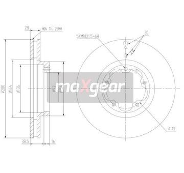 Brzdový kotouč MAXGEAR 19-1333