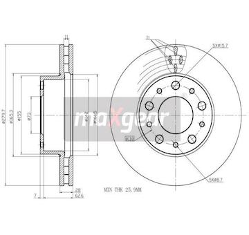 Brzdový kotouč MAXGEAR 19-1334