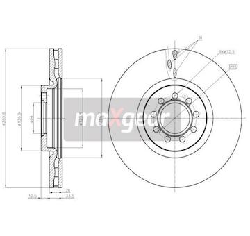 Brzdový kotouč MAXGEAR 19-1336