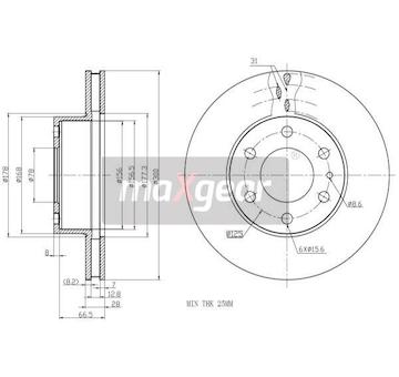 Brzdový kotouč MAXGEAR 19-1337