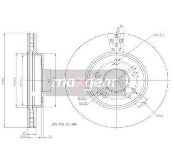 Brzdový kotouč MAXGEAR 19-1796MAX