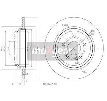 Brzdový kotouč MAXGEAR 19-1797