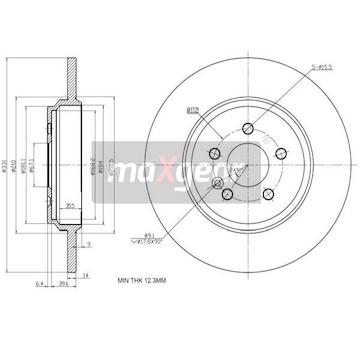 Brzdový kotouč MAXGEAR 19-1798
