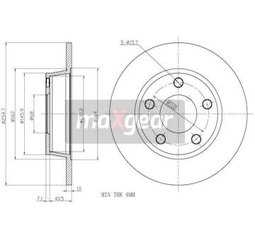 Brzdový kotouč MAXGEAR 19-1801