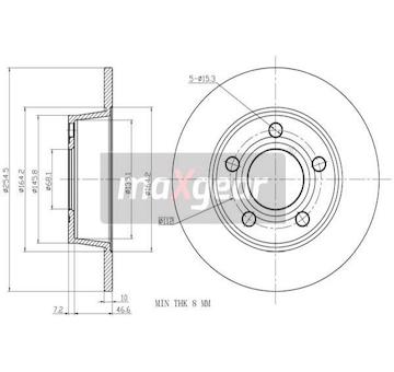Brzdový kotouč MAXGEAR 19-1802