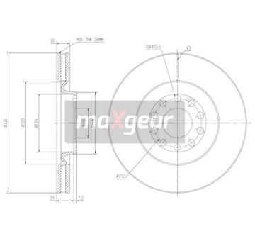Brzdový kotouč MAXGEAR 19-1803