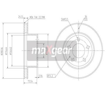 Brzdový kotouč MAXGEAR 19-1813