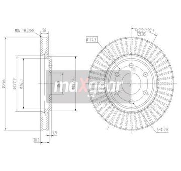 Brzdový kotouč MAXGEAR 19-1815