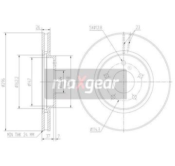 Brzdový kotouč MAXGEAR 19-1816