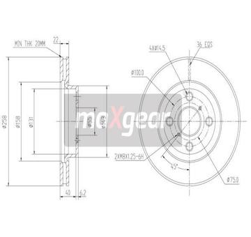 Brzdový kotouč MAXGEAR 19-1817