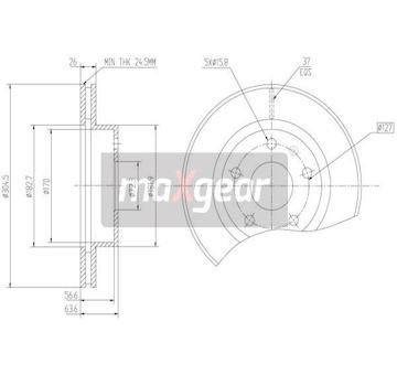 Brzdový kotouč MAXGEAR 19-1827