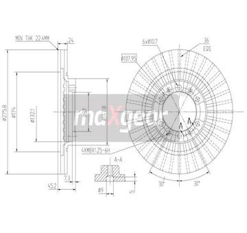 Brzdový kotouč MAXGEAR 19-1828