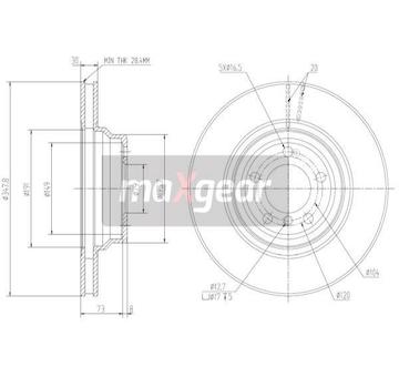 Brzdový kotouč MAXGEAR 19-1831