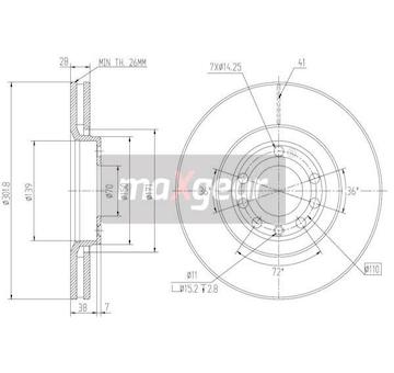 Brzdový kotouč MAXGEAR 19-1832