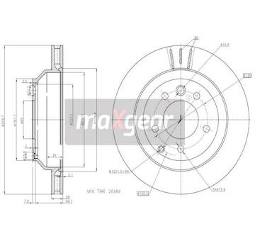 Brzdový kotouč MAXGEAR 19-1833MAX