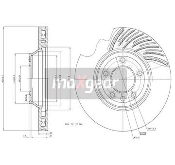 Brzdový kotouč MAXGEAR 19-1836