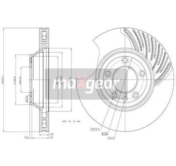 Brzdový kotouč MAXGEAR 19-1837