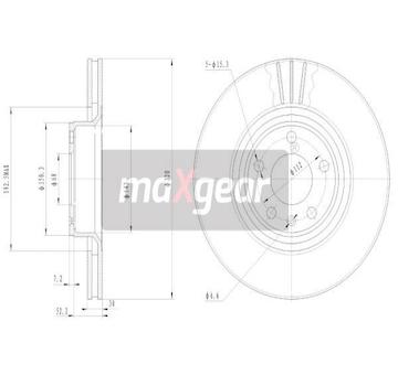 Brzdový kotouč MAXGEAR 19-1838
