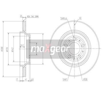 Brzdový kotouč MAXGEAR 19-1839