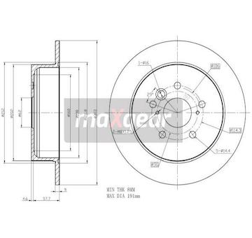 Brzdový kotouč MAXGEAR 19-1840