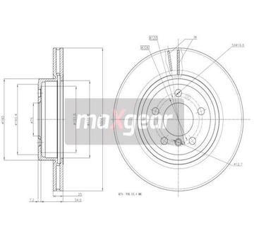 Brzdový kotouč MAXGEAR 19-1841