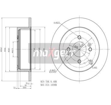 Brzdový kotouč MAXGEAR 19-1842