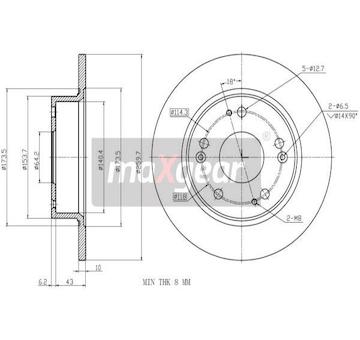 Brzdový kotouč MAXGEAR 19-1843