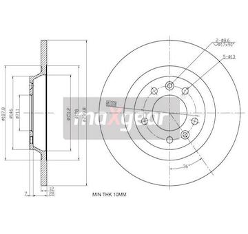 Brzdový kotouč MAXGEAR 19-1845