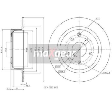 Brzdový kotouč MAXGEAR 19-1851