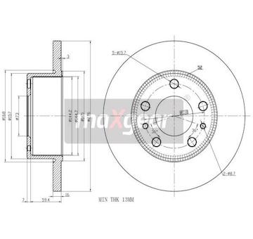 Brzdový kotouč MAXGEAR 19-1852