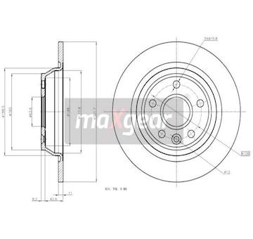 Brzdový kotouč MAXGEAR 19-1853