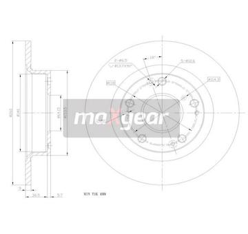 Brzdový kotouč MAXGEAR 19-1854