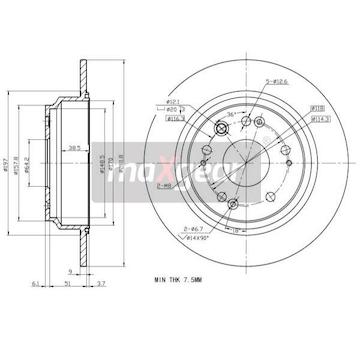 Brzdový kotouč MAXGEAR 19-1856