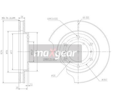 Brzdový kotouč MAXGEAR 19-1858