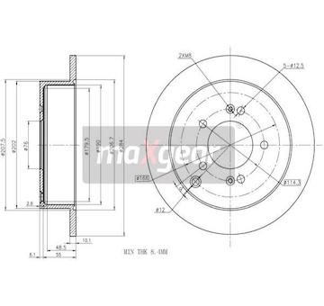 Brzdový kotouč MAXGEAR 19-1860