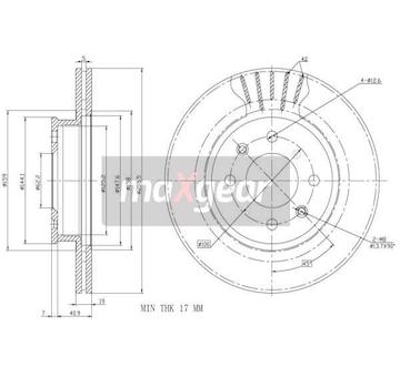 Brzdový kotouč MAXGEAR 19-1861
