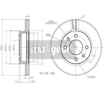 Brzdový kotouč MAXGEAR 19-1862