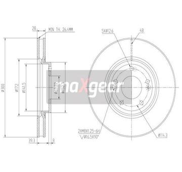 Brzdový kotouč MAXGEAR 19-1863